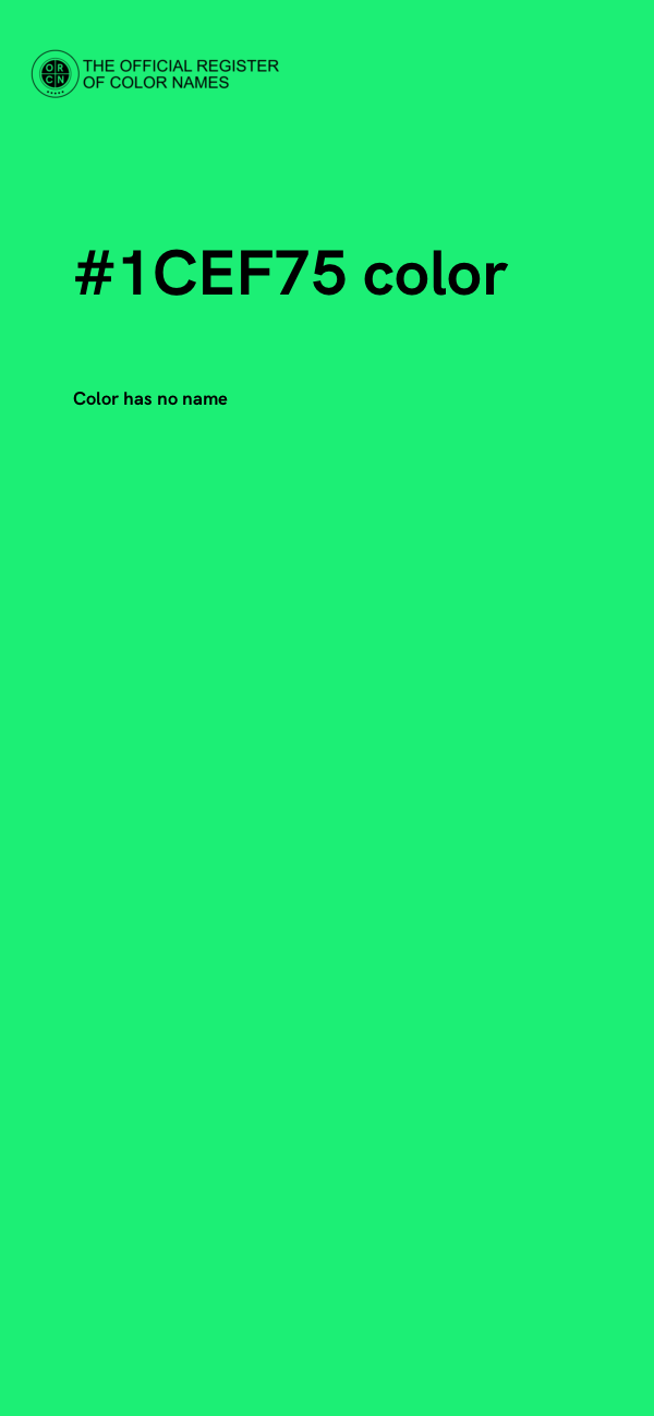 #1CEF75 color image