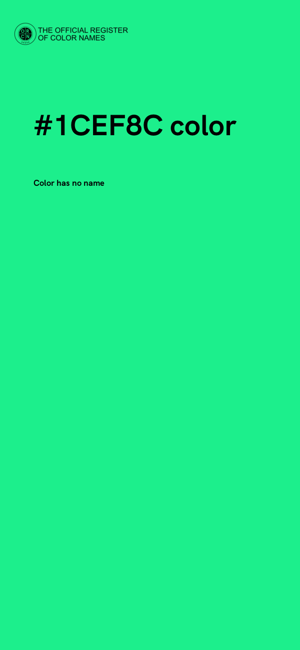 #1CEF8C color image