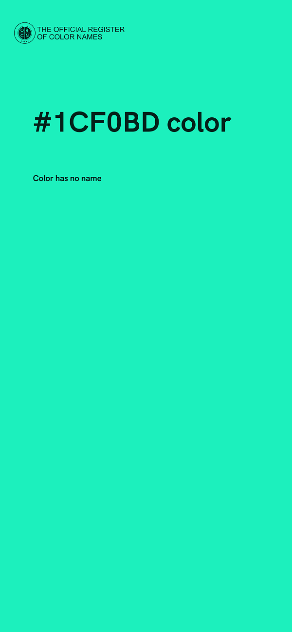 #1CF0BD color image