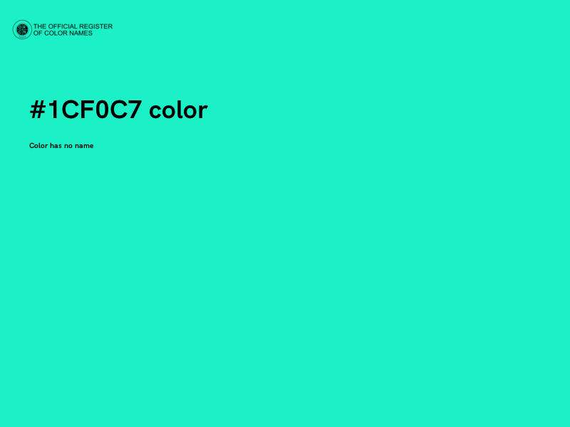 #1CF0C7 color image