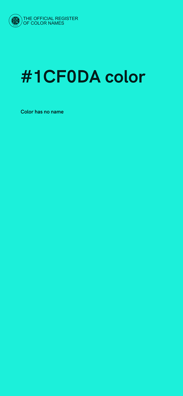 #1CF0DA color image