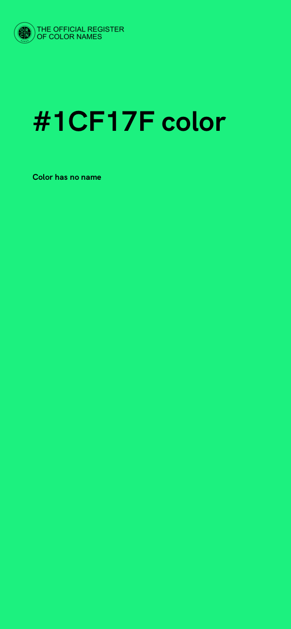 #1CF17F color image