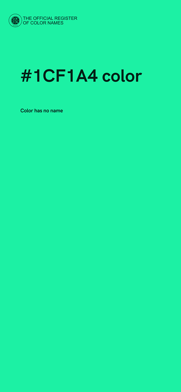#1CF1A4 color image