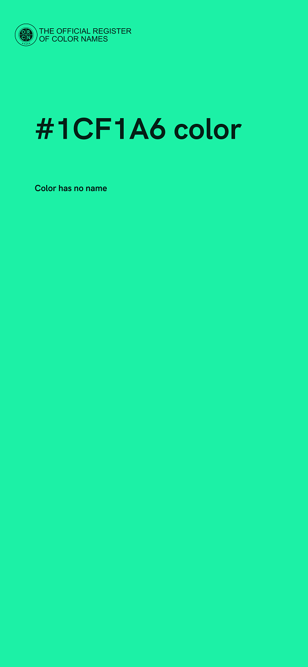 #1CF1A6 color image