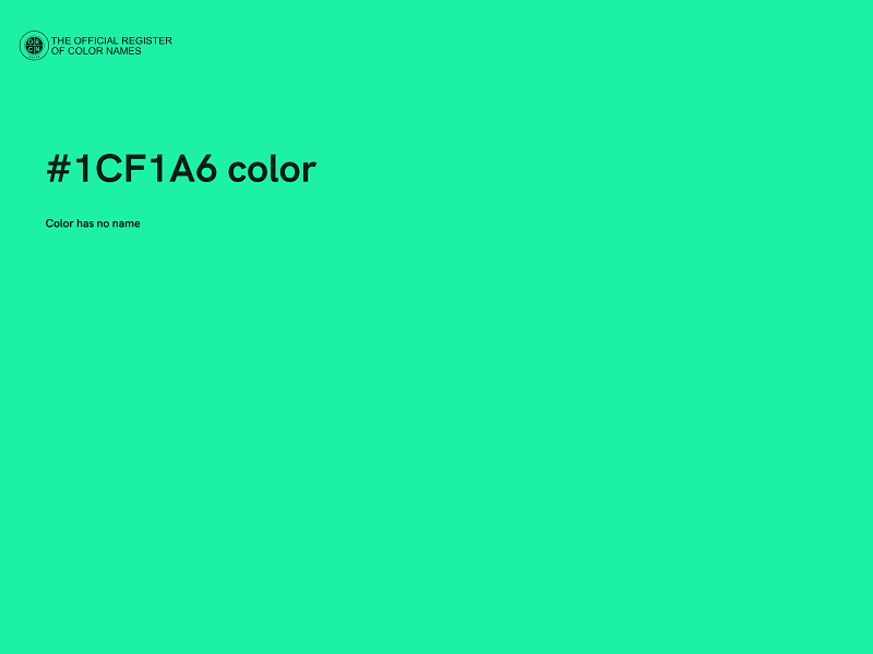 #1CF1A6 color image