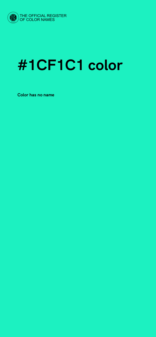 #1CF1C1 color image