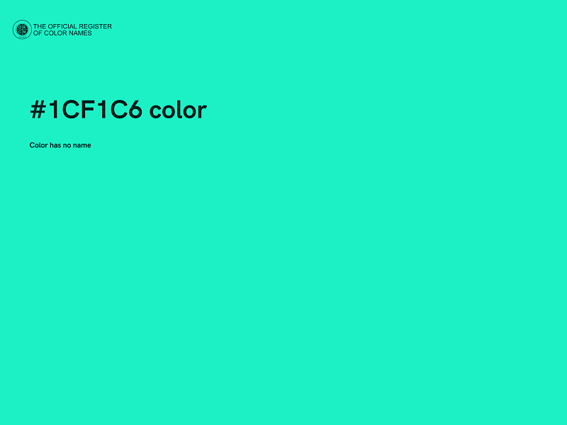 #1CF1C6 color image