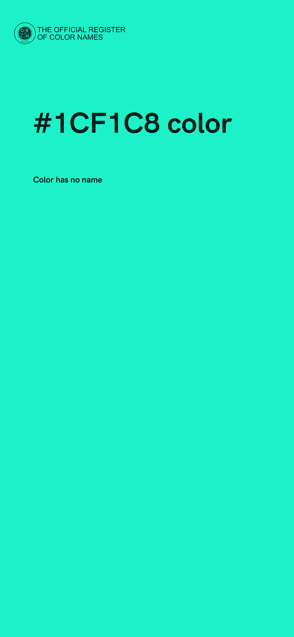#1CF1C8 color image