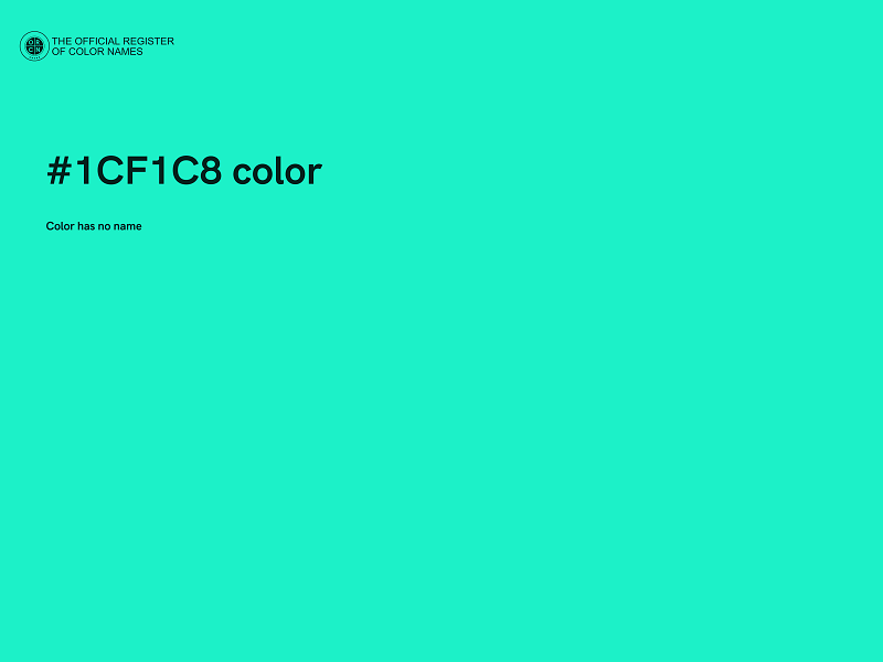 #1CF1C8 color image
