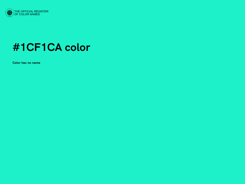 #1CF1CA color image
