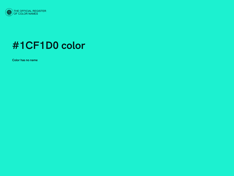 #1CF1D0 color image