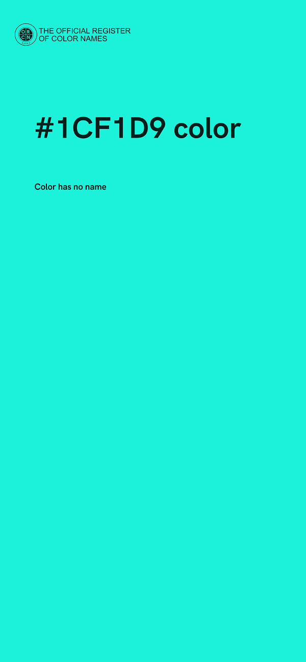 #1CF1D9 color image