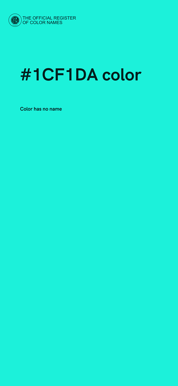 #1CF1DA color image