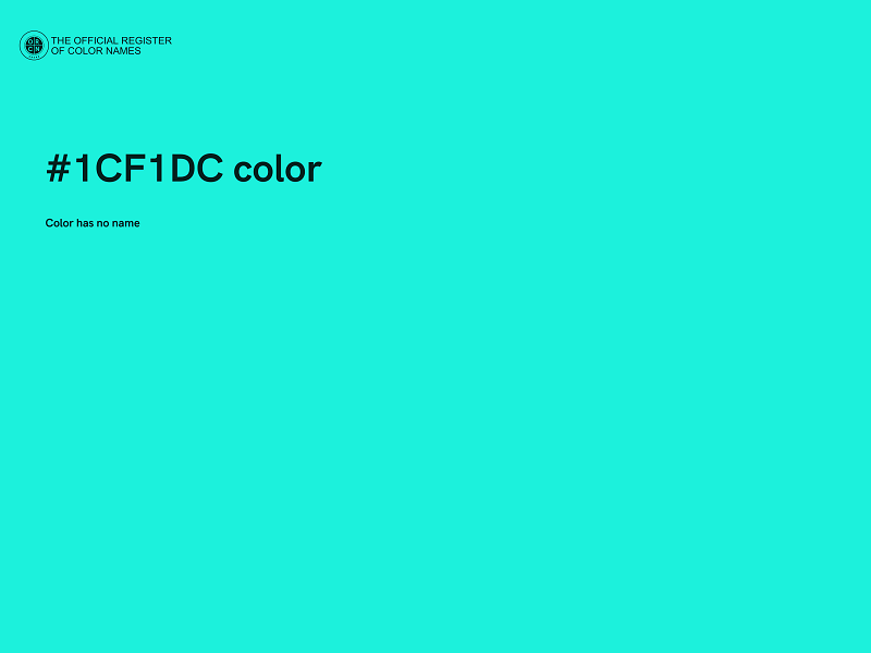 #1CF1DC color image