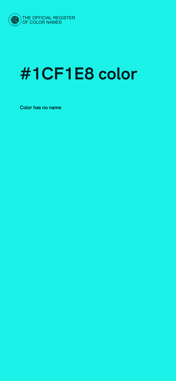 #1CF1E8 color image