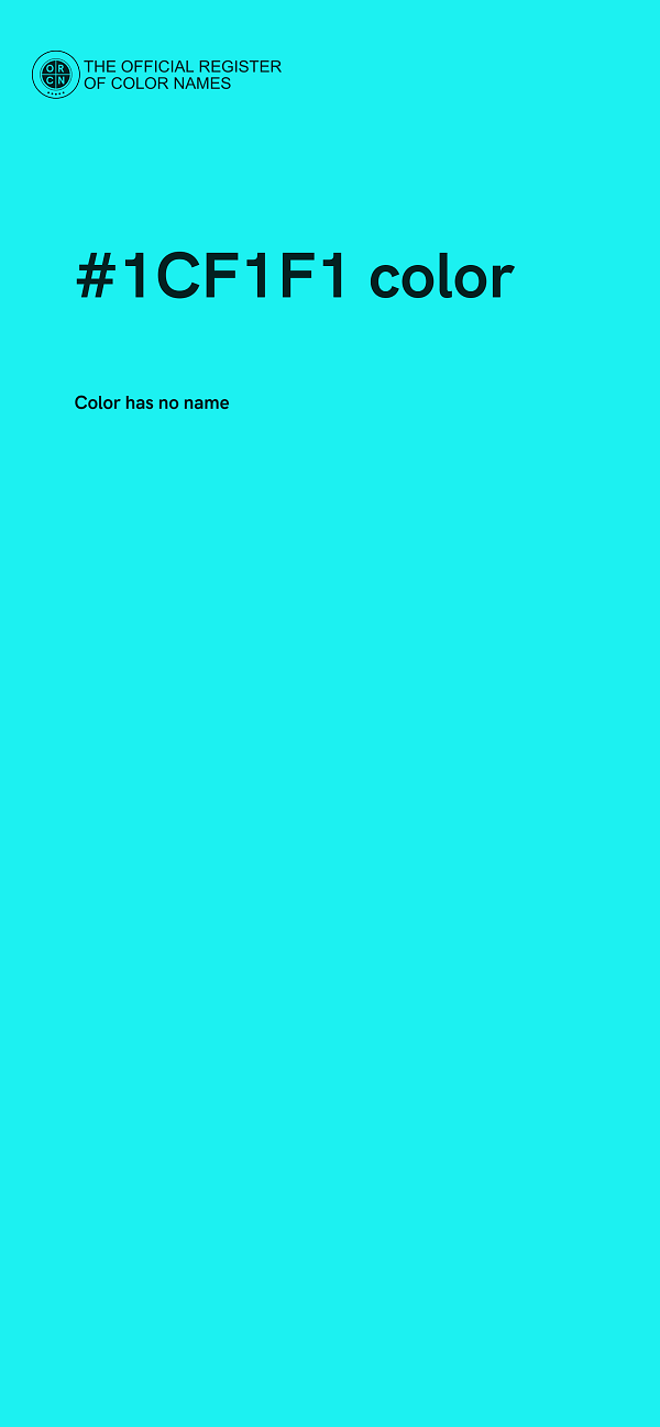#1CF1F1 color image