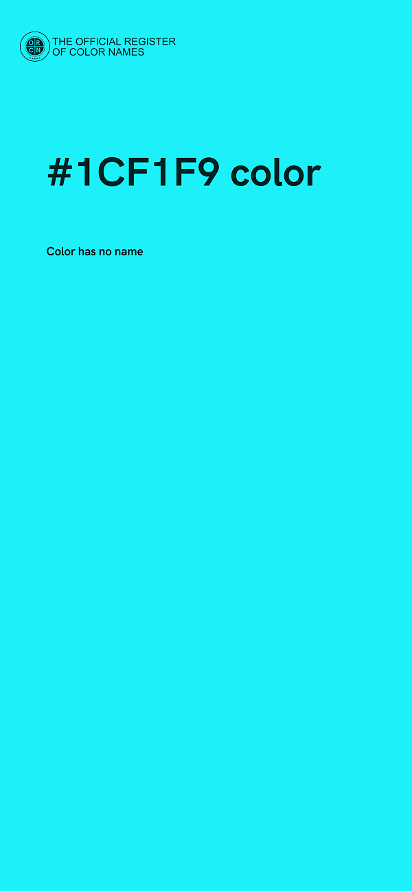 #1CF1F9 color image