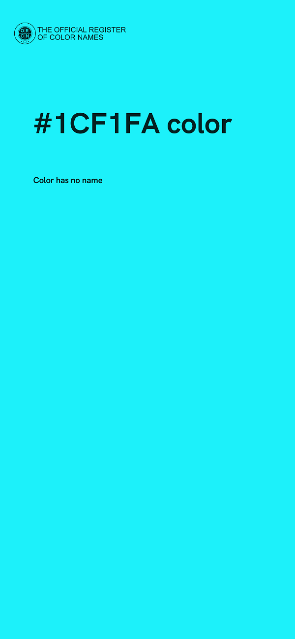 #1CF1FA color image