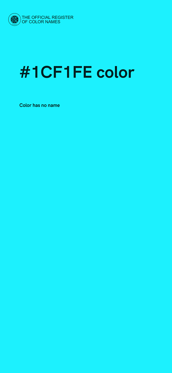 #1CF1FE color image
