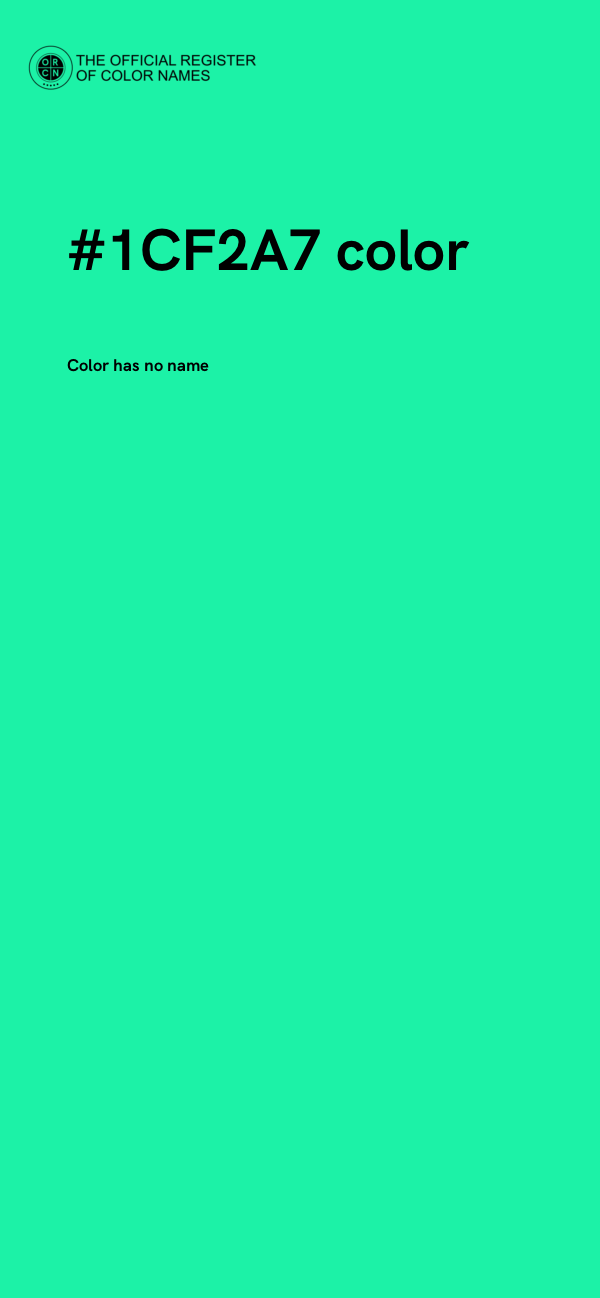 #1CF2A7 color image