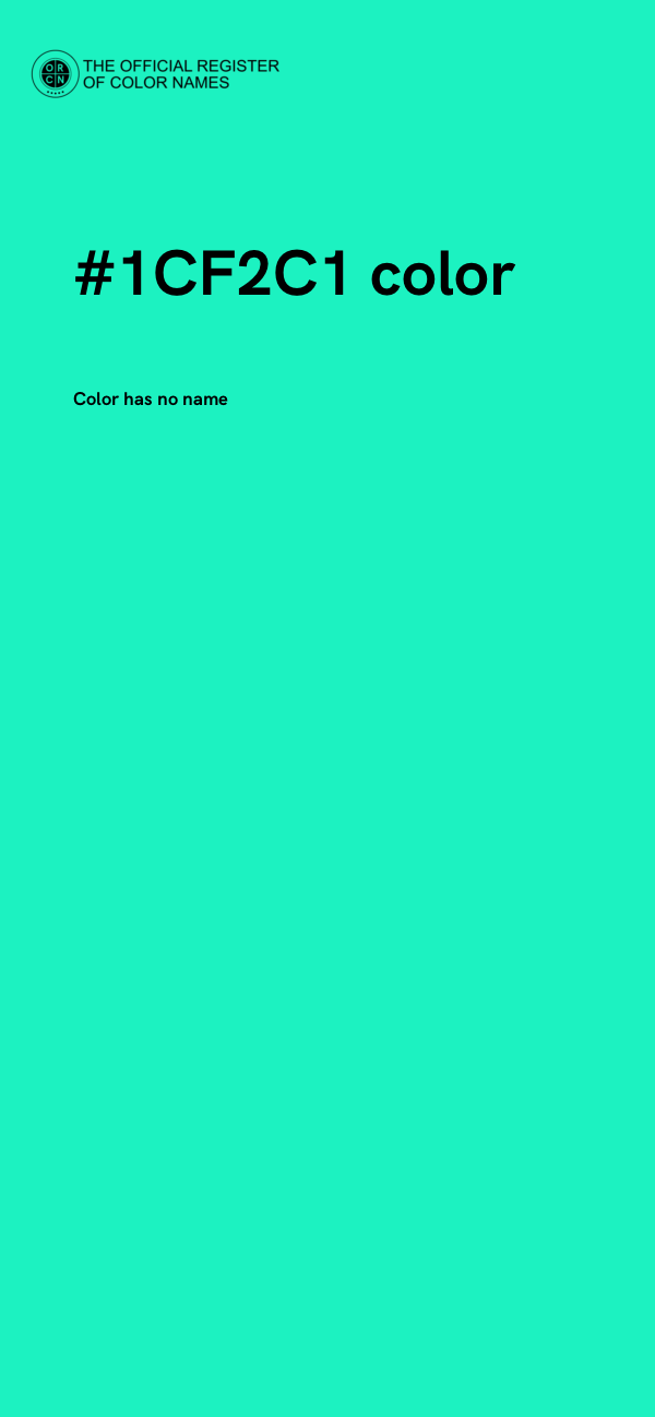#1CF2C1 color image