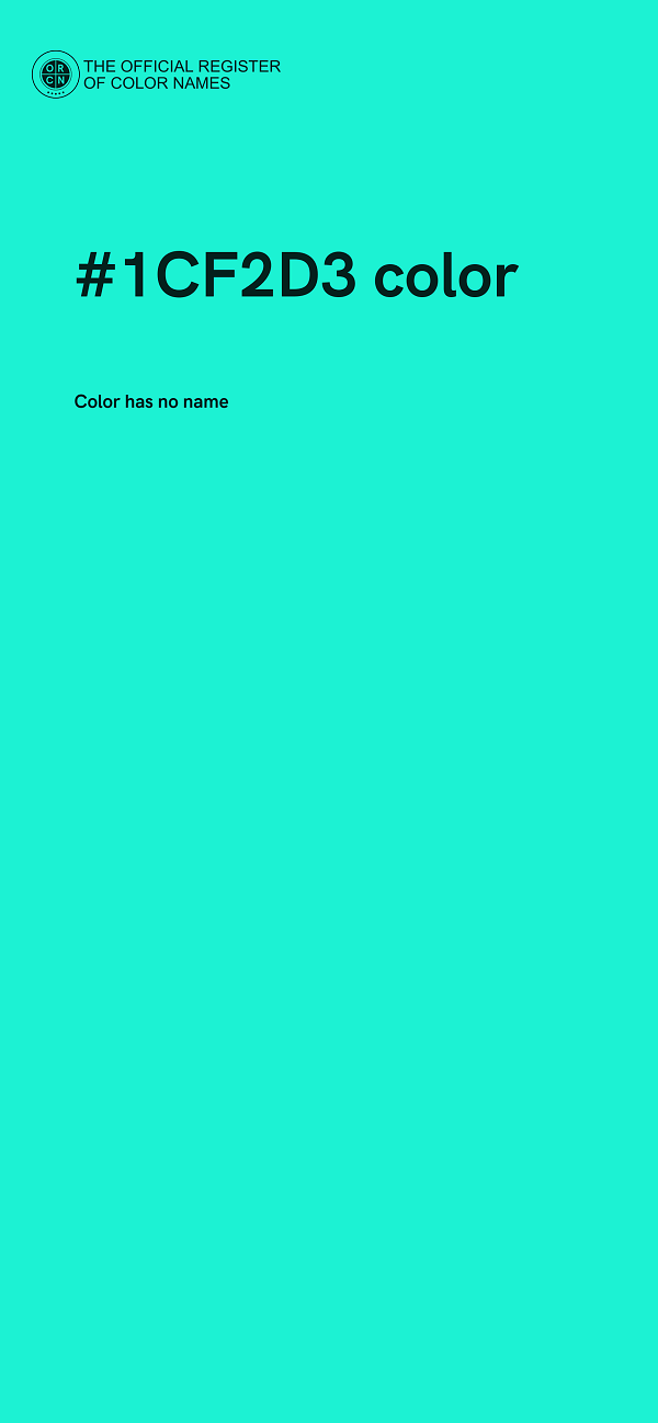 #1CF2D3 color image
