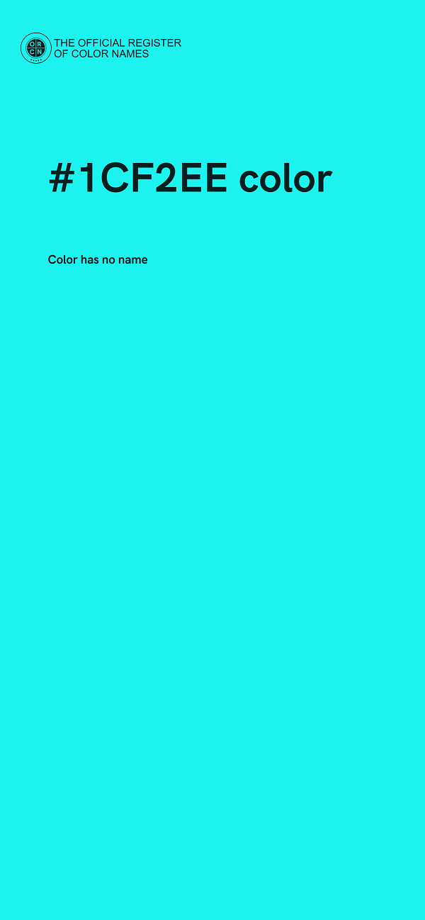 #1CF2EE color image