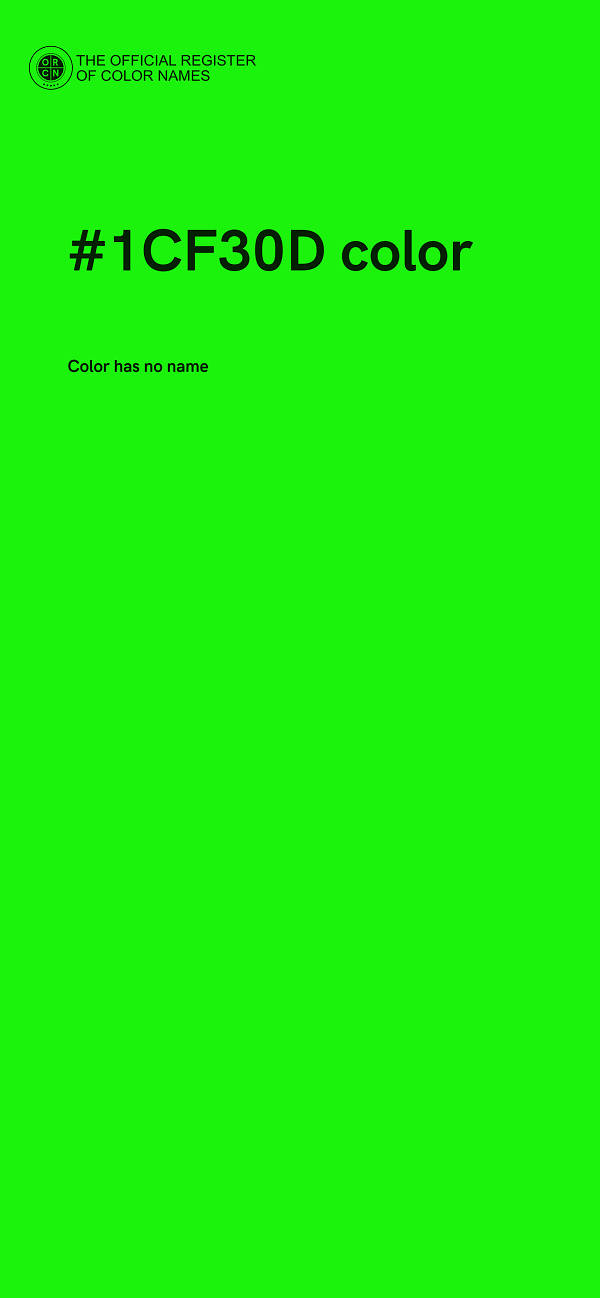 #1CF30D color image
