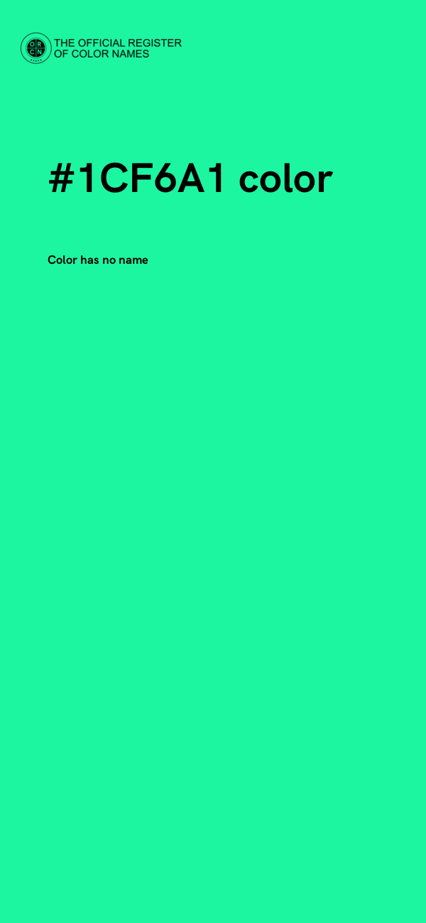 #1CF6A1 color image