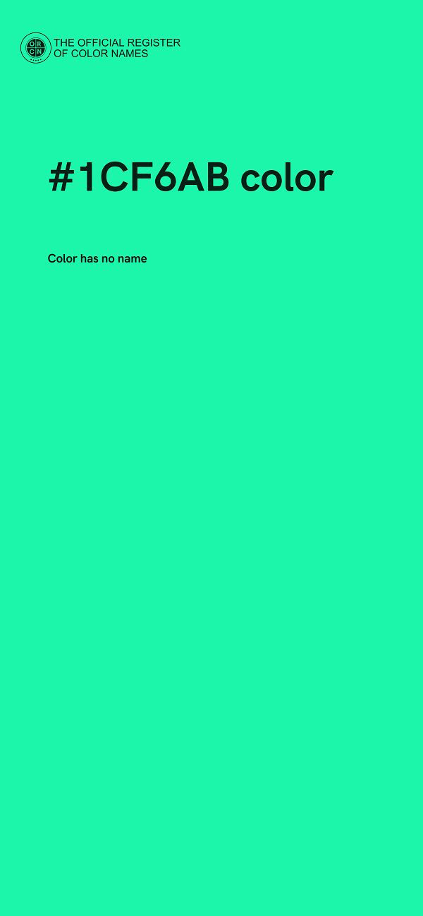 #1CF6AB color image