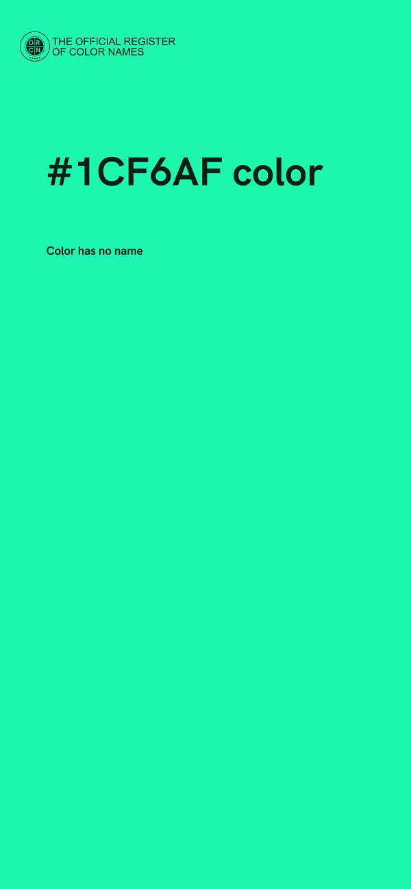 #1CF6AF color image