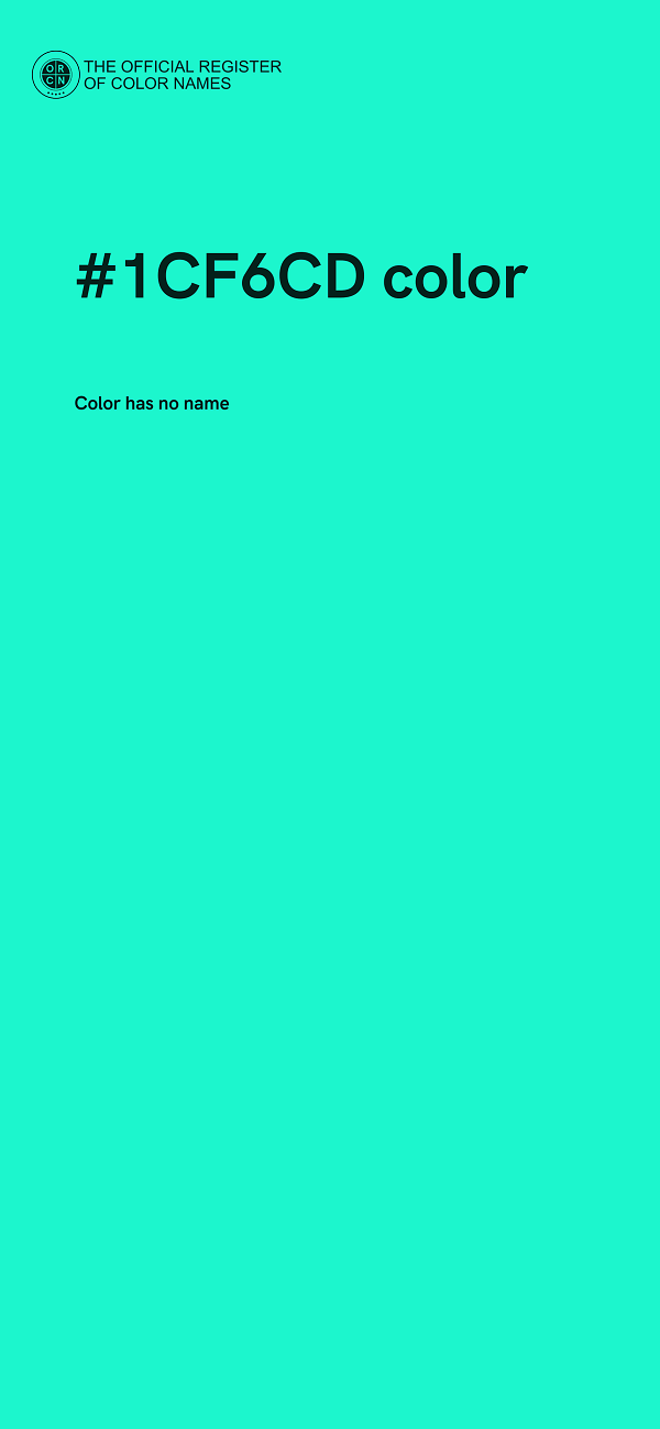 #1CF6CD color image