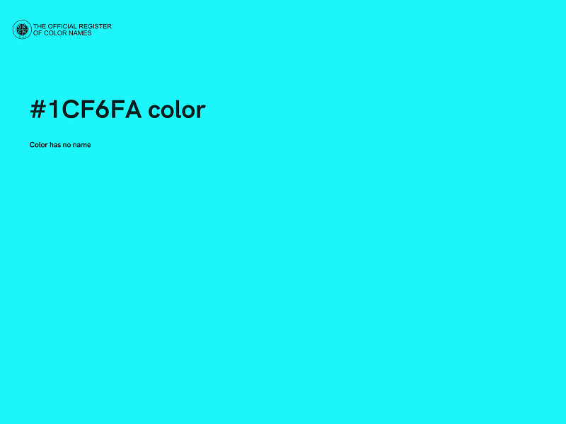 #1CF6FA color image