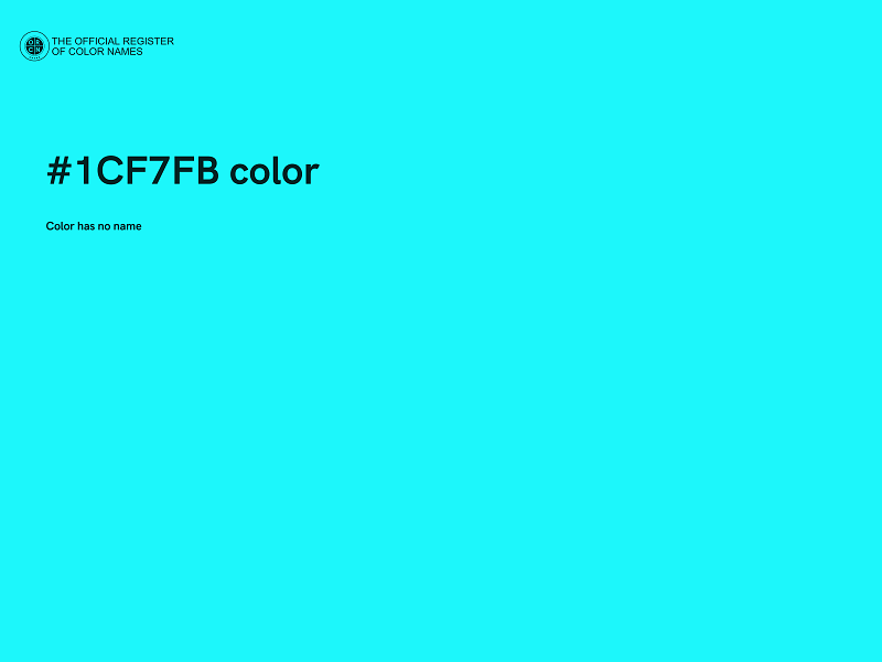 #1CF7FB color image