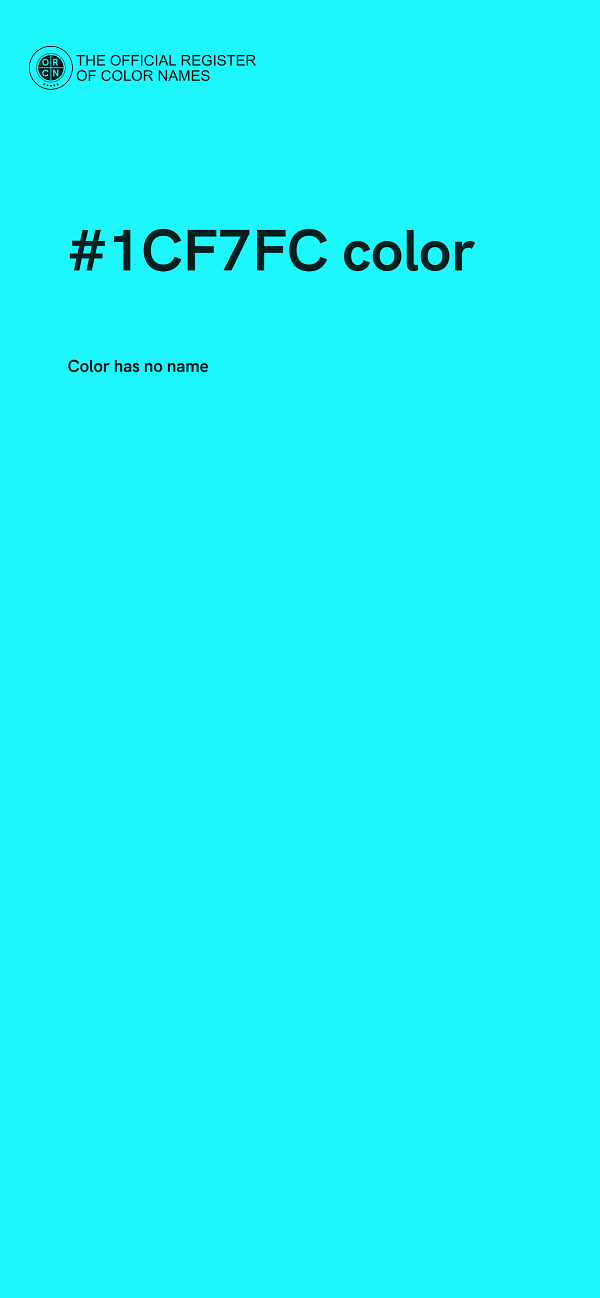 #1CF7FC color image