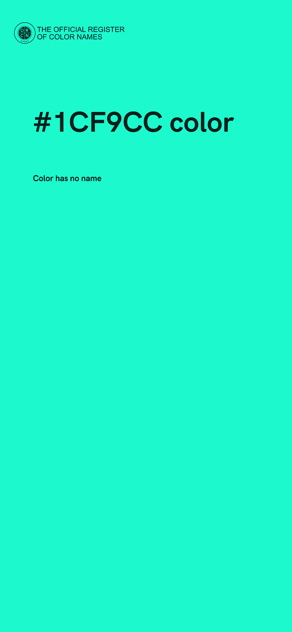 #1CF9CC color image
