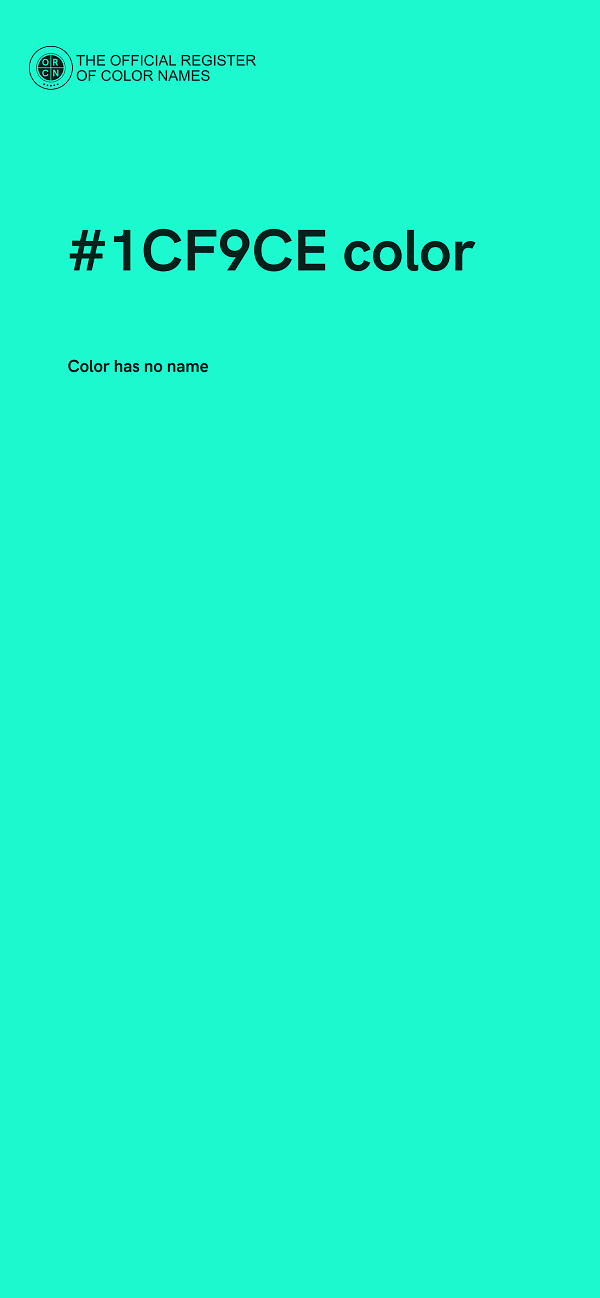 #1CF9CE color image