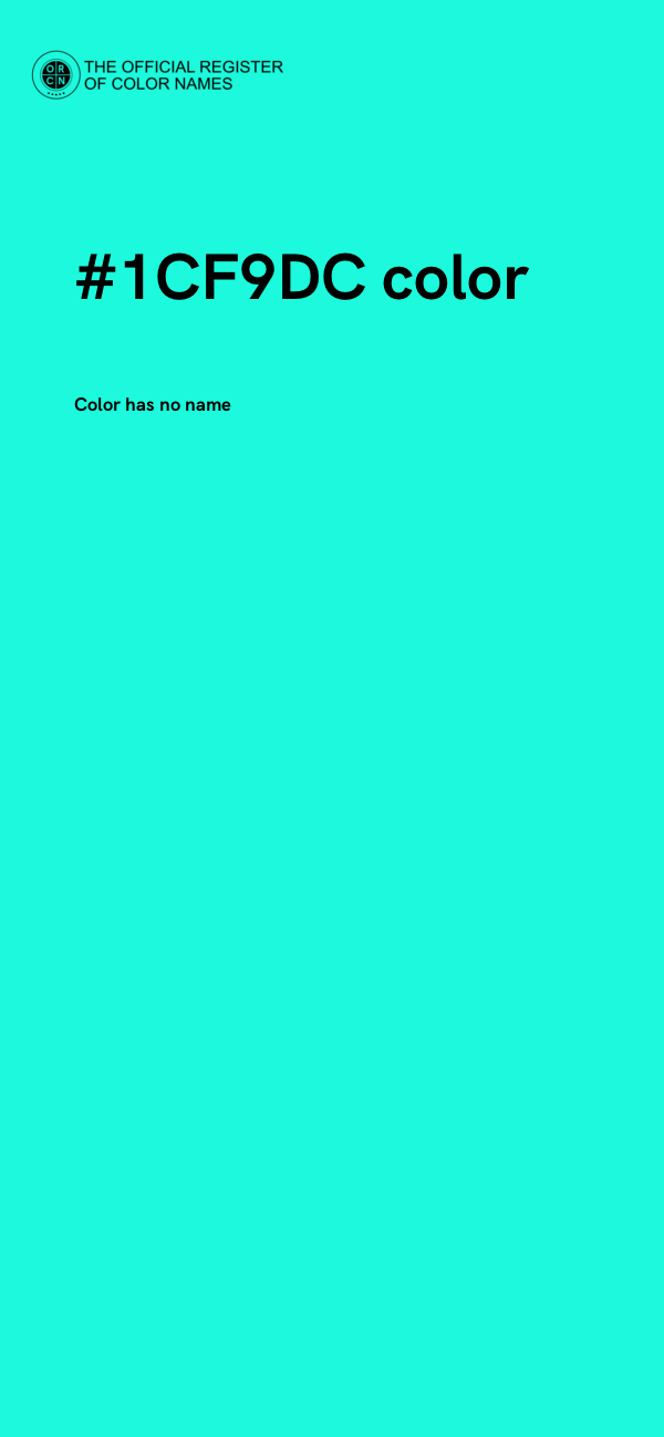 #1CF9DC color image