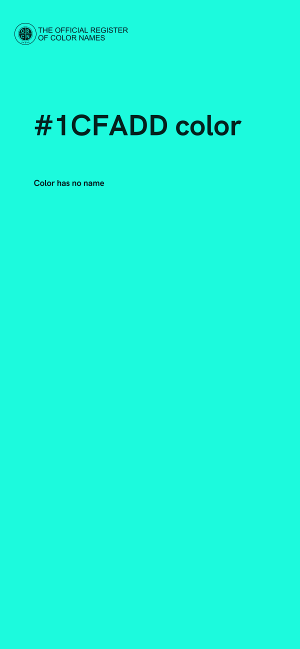#1CFADD color image