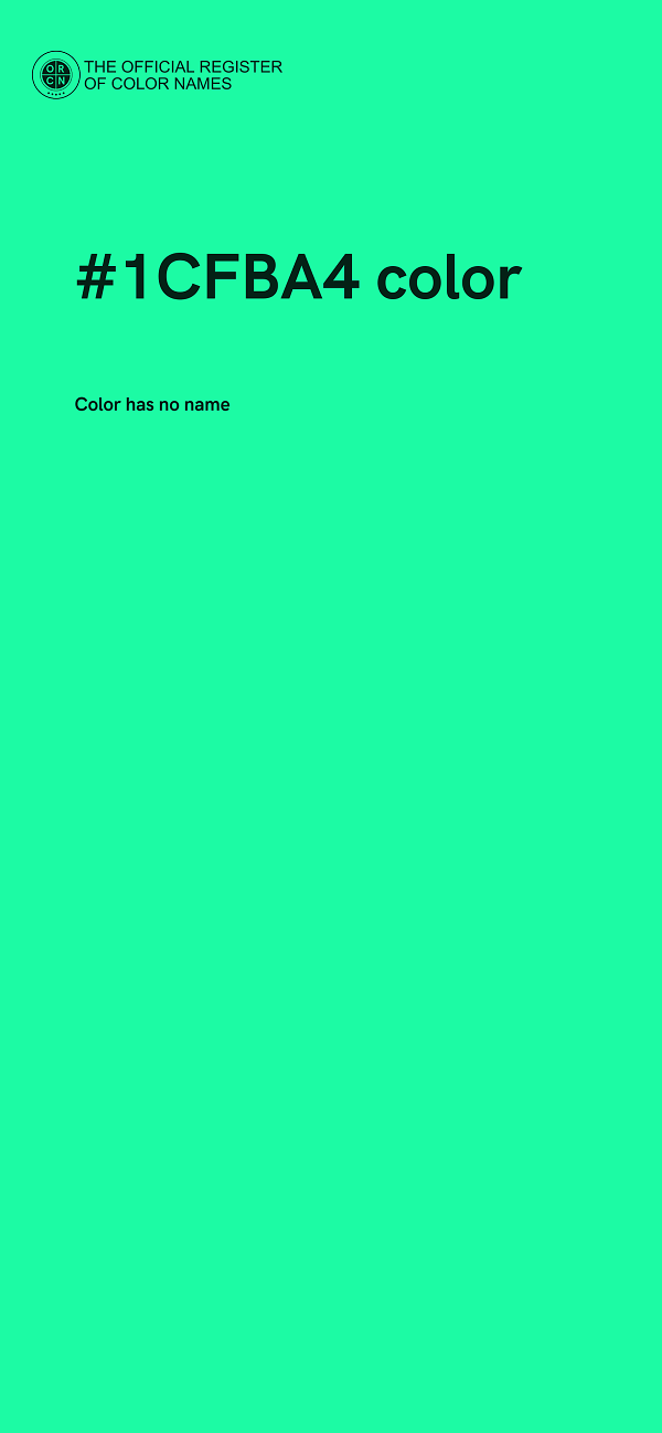 #1CFBA4 color image