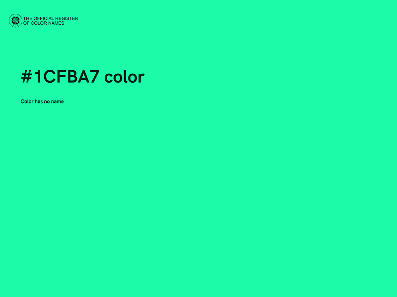 #1CFBA7 color image