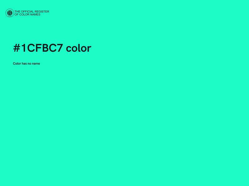 #1CFBC7 color image