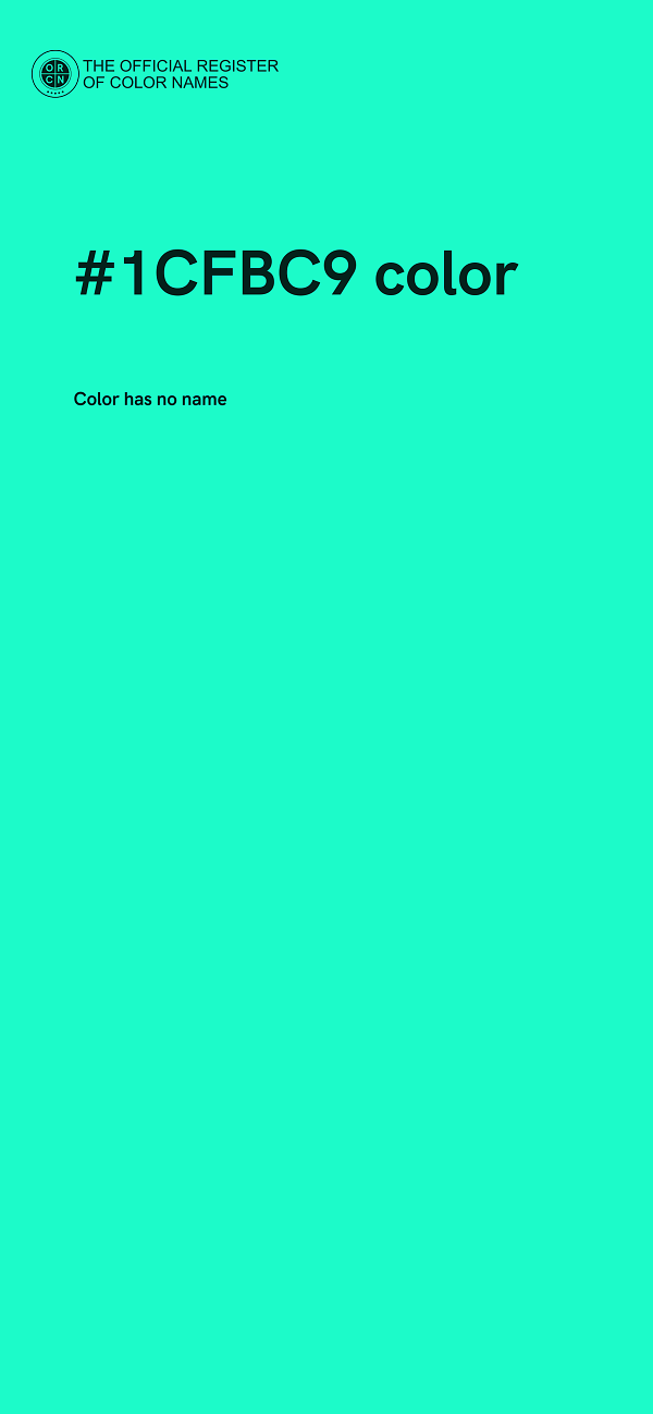 #1CFBC9 color image
