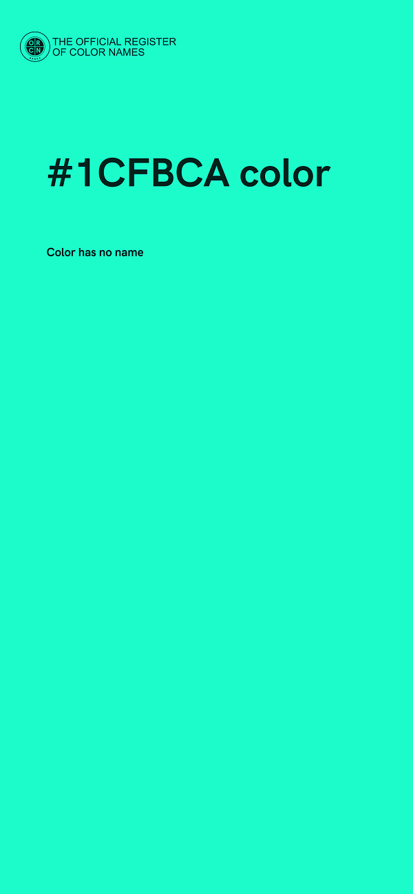 #1CFBCA color image