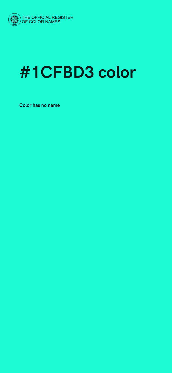 #1CFBD3 color image