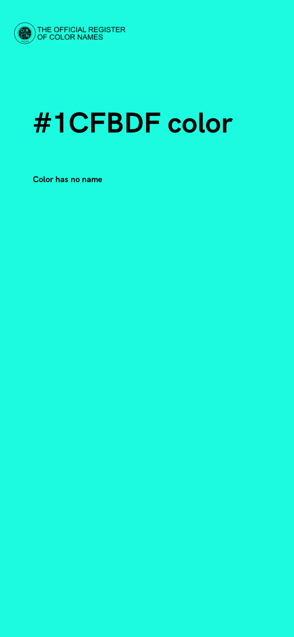 #1CFBDF color image