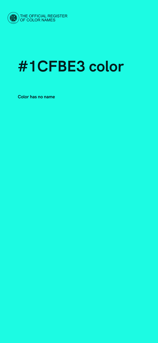 #1CFBE3 color image