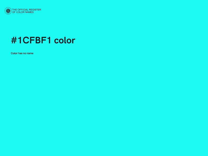 #1CFBF1 color image