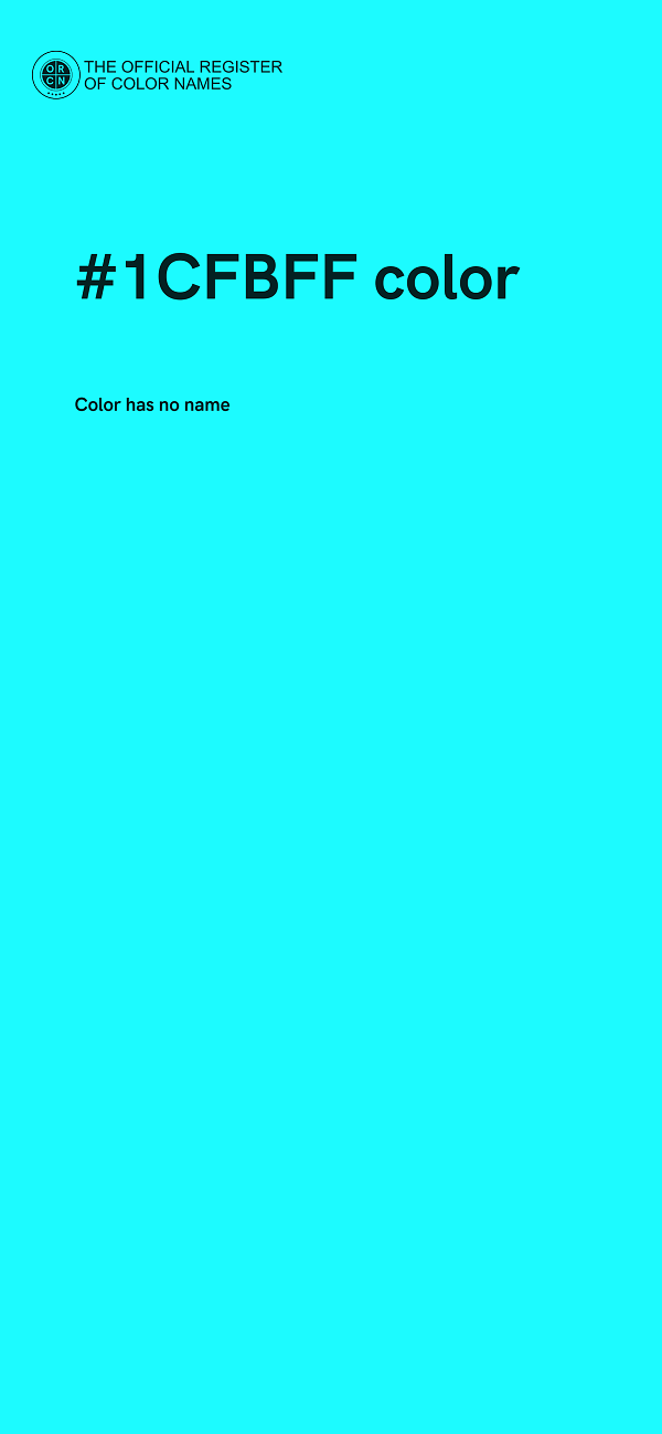 #1CFBFF color image
