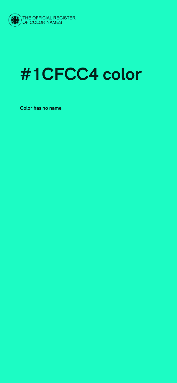 #1CFCC4 color image